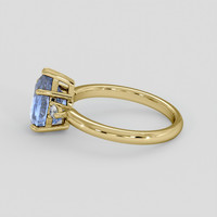 2.53 Ct. Blue Sapphire Ring, 10K Yellow Gold 4