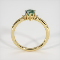 0.66 Ct. Bluish Green Sapphire Ring, 10K Yellow Gold 3