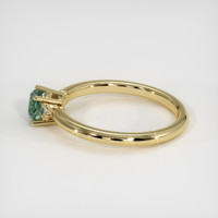 0.66 Ct. Bluish Green Sapphire Ring, 10K Yellow Gold 4