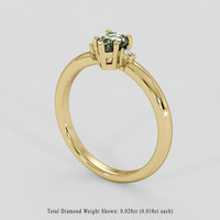 0.41 Ct. Alexandrite Ring, 14K Yellow Gold 2