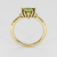 1.34 Ct. Yellowish Green to Brownish Orange Alexandrite Ring, 14K Yellow Gold 3