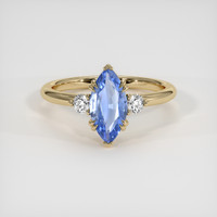 1.36 Ct. Blue Sapphire Ring, 14K Yellow Gold 1