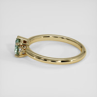 0.93 Ct. Bluish Green Sapphire Ring, 14K Yellow Gold 4