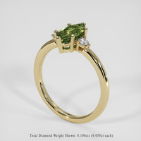 1.42 Ct. Green Sapphire Ring, 14K Yellow Gold 2