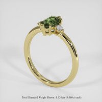 1.39 Ct. Green Sapphire Ring, 14K Yellow Gold 2