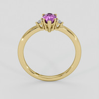 1.00 Ct. Pinkish Purple Sapphire Ring, 14K Yellow Gold 3