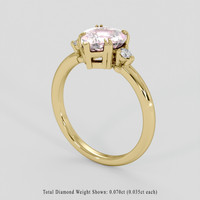 1.88 Ct. Pink Sapphire Ring, 14K Yellow Gold 2