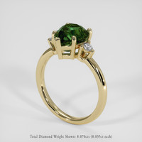 2.52 Ct. Yellowish Green Sapphire Ring, 14K Yellow Gold 2