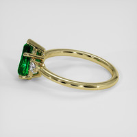 1.36 Ct. Emerald Ring, 18K Yellow Gold 4