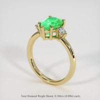 1.46 Ct. Emerald Ring, 18K Yellow Gold 2