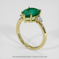 2.85 Ct. Emerald Ring, 18K Yellow Gold 2