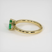 0.68 Ct. Emerald Ring, 18K Yellow Gold 4
