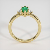 0.53 Ct. Emerald Ring, 18K Yellow Gold 3