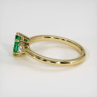 0.53 Ct. Emerald Ring, 18K Yellow Gold 4