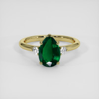 1.90 Ct. Emerald Ring, 18K Yellow Gold 1