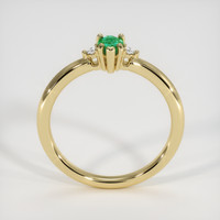 0.38 Ct. Emerald Ring, 18K Yellow Gold 3