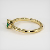 0.38 Ct. Emerald Ring, 18K Yellow Gold 4