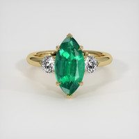 2.59 Ct. Emerald Ring, 18K Yellow Gold 1