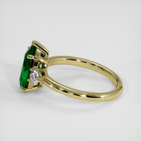 2.20 Ct. Emerald Ring, 18K Yellow Gold 4