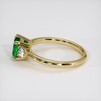 0.58 Ct. Emerald Ring, 18K Yellow Gold 4