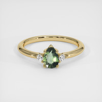 0.68 Ct. Sapphire Ring, 18K Yellow Gold 1