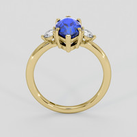 2.07 Ct. Blue Sapphire Ring, 18K Yellow Gold 3