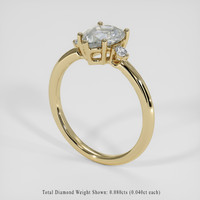 1.91 Ct. Bluish Grey Sapphire Ring, 18K Yellow Gold 2
