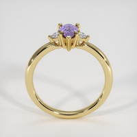 0.65 Ct. Purple Sapphire Ring, 18K Yellow Gold 3
