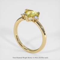 2.45 Ct. Yellow Sapphire Ring, 18K Yellow Gold 2