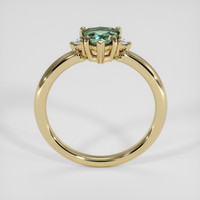 0.93 Ct. Bluish Green Sapphire Ring, 18K Yellow Gold 3