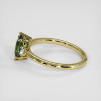 1.39 Ct. Green Sapphire Ring, 18K Yellow Gold 4