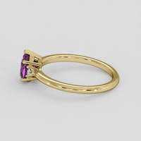 1.00 Ct. Pinkish Purple Sapphire Ring, 18K Yellow Gold 4