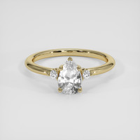 1.28 Ct. White Sapphire Ring, 18K Yellow Gold 1