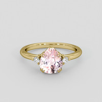 1.88 Ct. Pink Sapphire Ring, 18K Yellow Gold 1