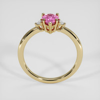 1.29 Ct. Purplish Pink Sapphire Ring, 18K Yellow Gold 3
