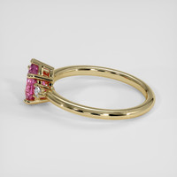 1.29 Ct. Purplish Pink Sapphire Ring, 18K Yellow Gold 4
