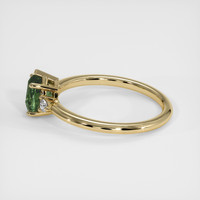 1.14 Ct. Green Sapphire Ring, 18K Yellow Gold 4
