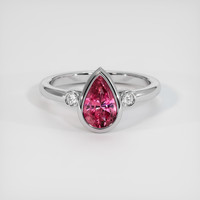 1.51 Ct. Padparadscha Sapphire Ring, Platinum 950 1