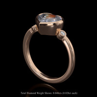 2.00 Ct. Gemstone Ring, 14K Rose Gold 2