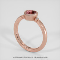 1.06 Ct. Padparadscha Sapphire Ring, 14K Rose Gold 2