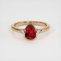 1.66 Ct. Ruby Ring, 14K Rose Gold 1