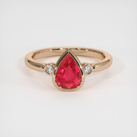 1.43 Ct. Ruby Ring, 14K Rose Gold 1
