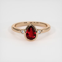 1.01 Ct. Ruby Ring, 14K Rose Gold 1