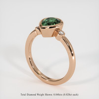 2.04 Ct. Green Sapphire Ring, 14K Rose Gold 2