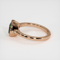 2.04 Ct. Green Sapphire Ring, 14K Rose Gold 4