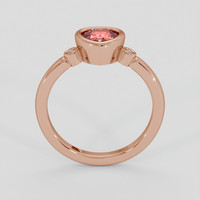 1.06 Ct. Padparadscha Sapphire Ring, 18K Rose Gold 3