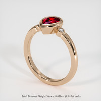 1.01 Ct. Ruby Ring, 18K Rose Gold 2
