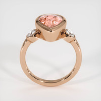 4.03 Ct. Padparadscha Sapphire Ring, 18K Rose Gold 3
