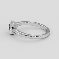 0.72 Ct. Bluish Green Sapphire Ring, Silver 4