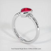1.43 Ct. Ruby Ring, 10K White Gold 2